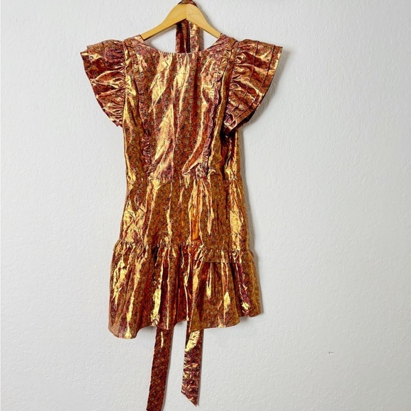LOVESHACKFANCY Zoya Dress In Gold - Picture 4 of 9